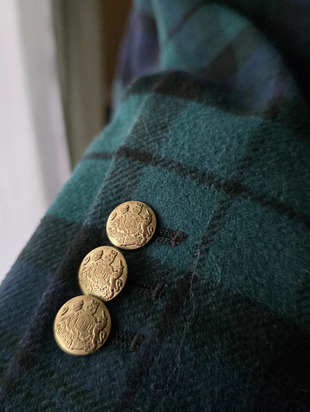 J.Crew Factory Black Watch Plaid Schoolboy Blazer Size 4 Petite Dark Academia - Picture 9 of 15